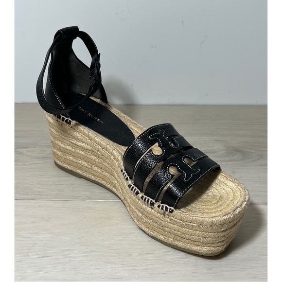 TORY BURCH INES MULTI-STRAP ESPADRILLE
WEDGE SANDAL Sz 8.5 - Picture 6 of 11